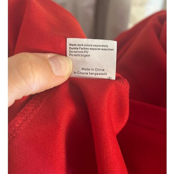 Grace Karin Women's Size S Red Gathered Front Tie Back Dress #0543 - Picture 8 of 11